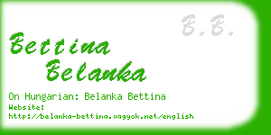 bettina belanka business card